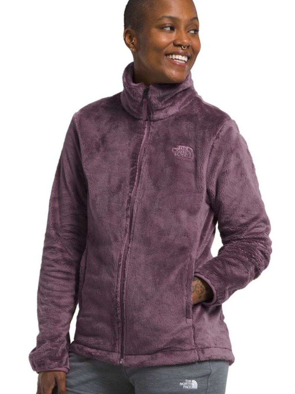 NWT The North Face Women's Osito Fleece Zip-Up Jacket; Mauve/Purple; Size: M